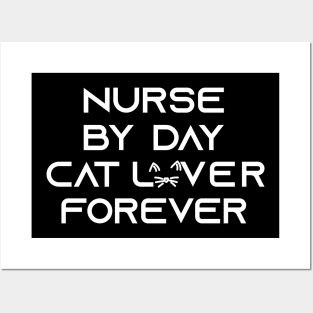 nurse cat lover Posters and Art